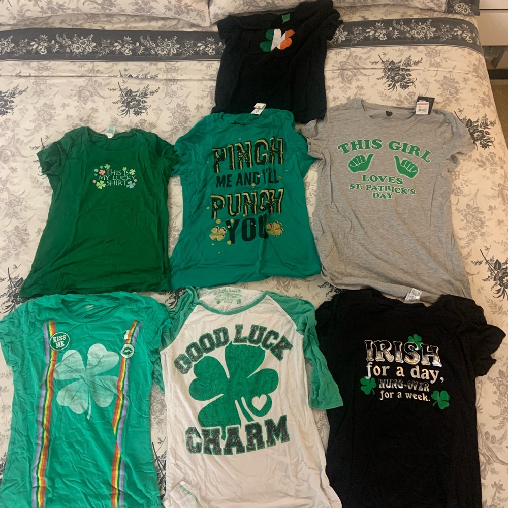 Set of 7 Women’s St. Patrick’s Day T-Shirts